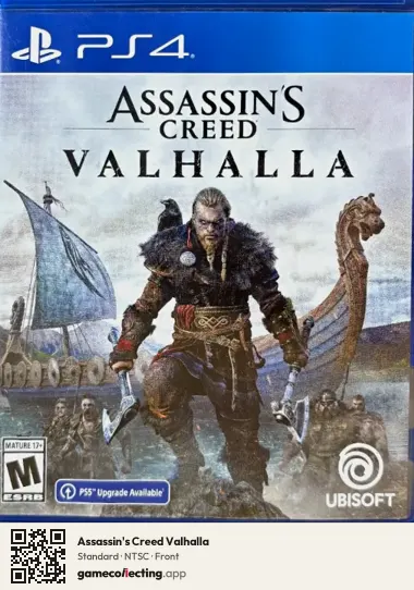 Assassin's Creed Valhalla PlayStation 4, NTSC box front