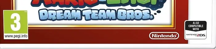 Mario & Luigi: Dream Team, the PEGI square on its front