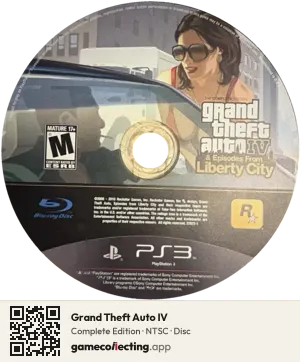 Grand Theft Auto IV PlayStation 3, NTSC disc