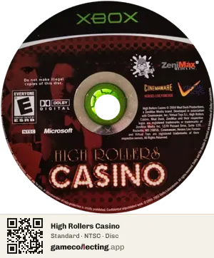 High Rollers Casino Xbox, NTSC disc