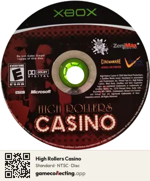 High Rollers Casino Xbox, NTSC disc