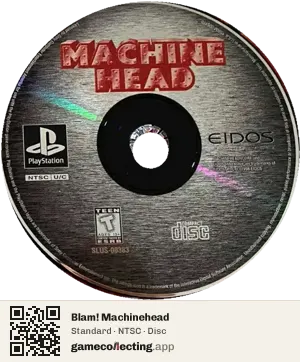 Blam! Machinehead PlayStation, NTSC disc