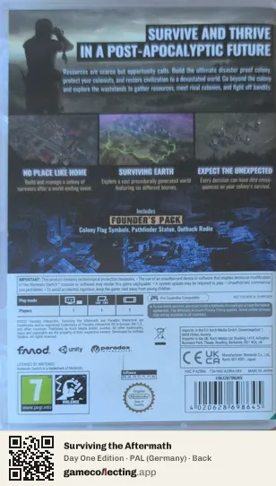 Surviving the Aftermath Nintendo Switch, Germany box back