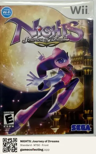 NiGHTS: Journey of Dreams Nintendo Wii, NTSC box front