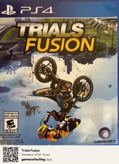 Trials Fusion PlayStation 4, NTSC box front