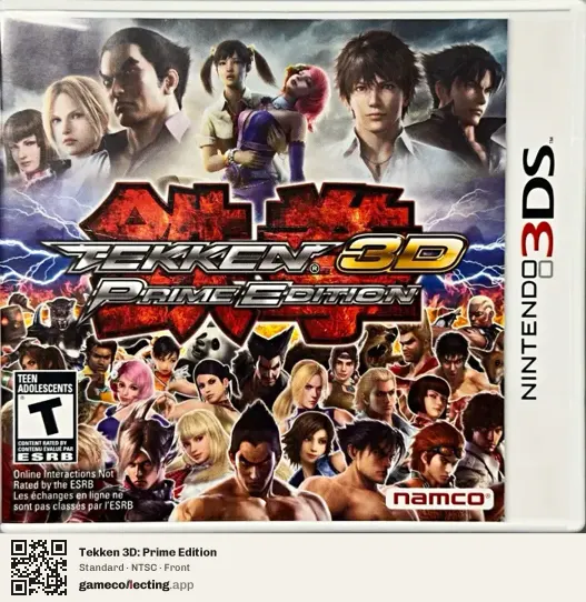 Tekken 3D: Prime Edition Nintendo 3DS, NTSC box front