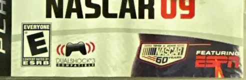NASCAR 09, the ESRB box on its front