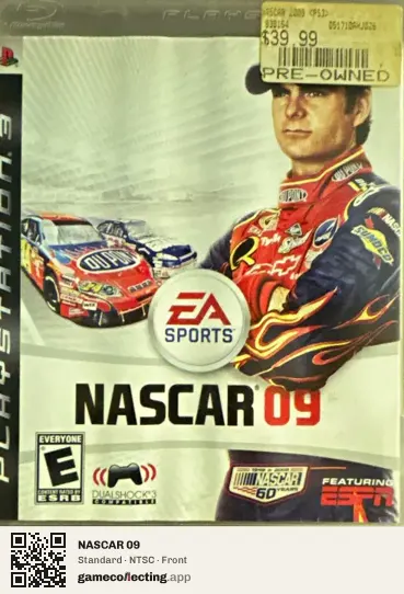 NASCAR 09 PlayStation 3, NTSC box front