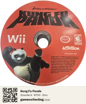Kung Fu Panda Nintendo Wii, NTSC disc