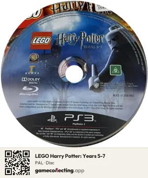 LEGO Harry Potter: Years 5-7 PlayStation 3, PAL disc
