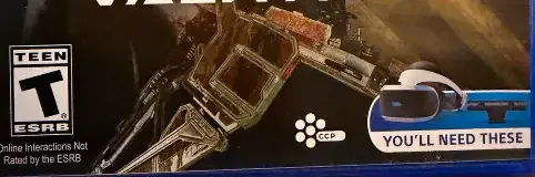 EVE: Valkyrie, the ESRB box on its front