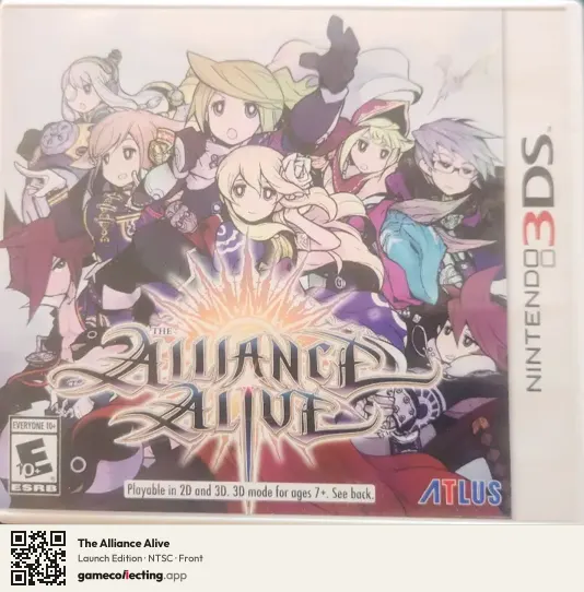 The Alliance Alive Nintendo 3DS, NTSC box front
