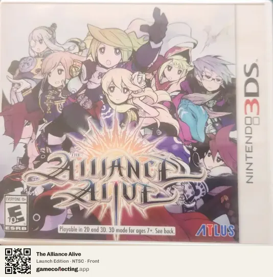The Alliance Alive Nintendo 3DS, NTSC box front