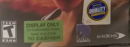 Lara Croft Tomb Raider: Legend, the ESRB box on its front