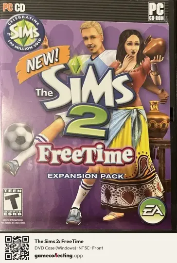 The Sims 2: FreeTime Computer, NTSC box front