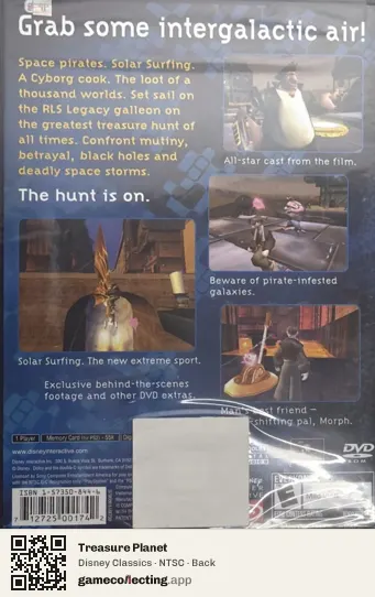 Treasure Planet PlayStation 2, NTSC box back