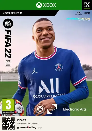 FIFA 22 Xbox Series X, PAL box front