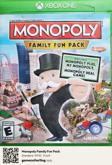 Monopoly Family Fun Pack Xbox One, NTSC box front
