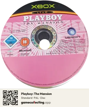Playboy: The Mansion Xbox, PAL disc