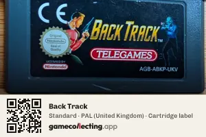 Back Track Game Boy Advance, PAL cartridge label