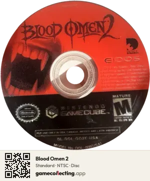 Blood Omen 2 Nintendo GameCube, NTSC disc