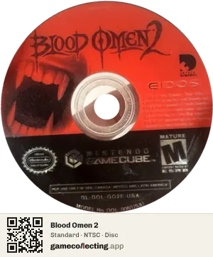 Blood Omen 2 Nintendo GameCube, NTSC disc
