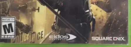 Deus Ex: Human Revolution, the ESRB box on its front
