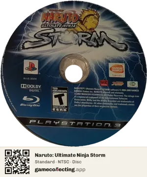 Naruto: Ultimate Ninja Storm PlayStation 3, NTSC disc