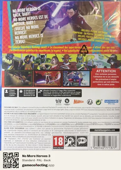 No More Heroes 3 PlayStation 5, PAL box back