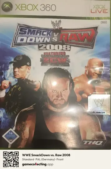 WWE SmackDown vs. Raw 2008 Xbox 360, Germany box front