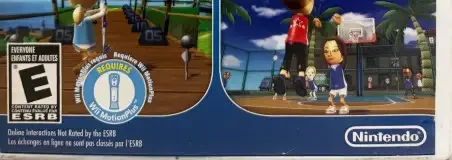 Wii Sports Resort, the ESRB box on its front