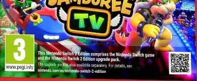 Super Mario Party Jamboree, the PEGI square on its front