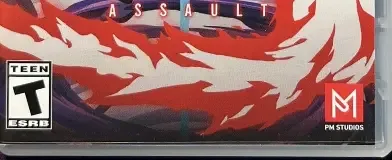 Blade Assault, the ESRB box on its front