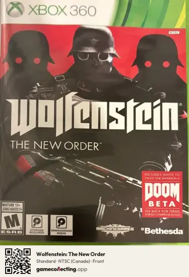 Wolfenstein: The New Order Xbox 360, Canada box front