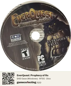 EverQuest: Prophecy of Ro Computer, NTSC disc