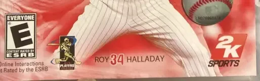 Major League Baseball 2K11, the ESRB box on its front