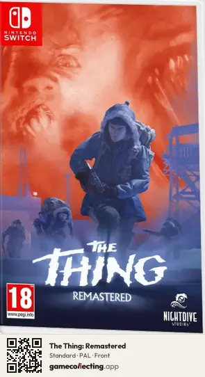 The Thing: Remastered Nintendo Switch, PAL box front