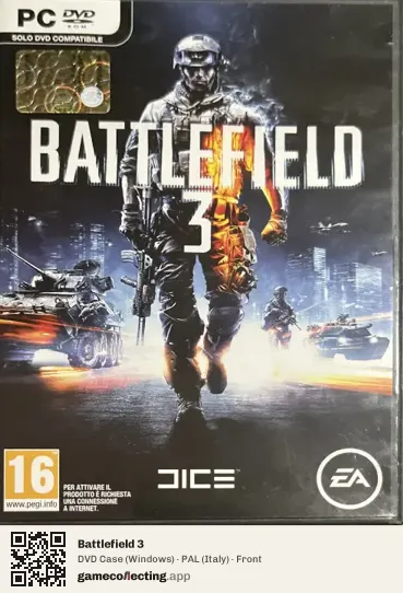 Battlefield 3 Computer, Italy box front