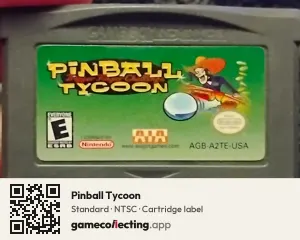 Pinball Tycoon Game Boy Advance, NTSC cartridge label