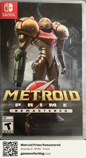 Metroid Prime Remastered Nintendo Switch, NTSC box front