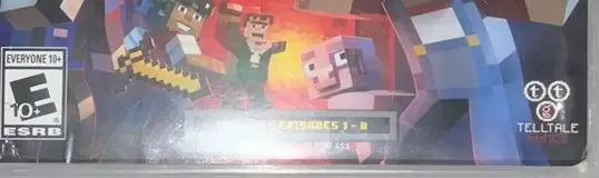 Minecraft: Story Mode, the ESRB box on its front