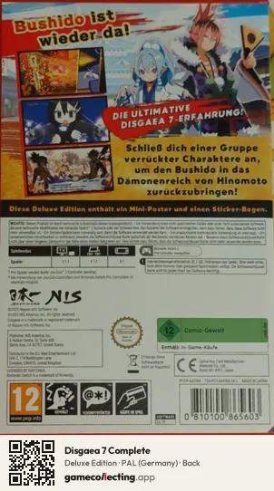 Disgaea 7 Complete Nintendo Switch 2, Germany box back