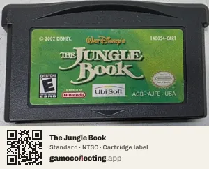 The Jungle Book Game Boy Advance, NTSC cartridge label