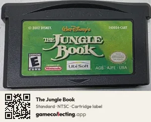 The Jungle Book Game Boy Advance, NTSC cartridge label