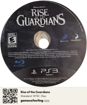 Rise of the Guardians PlayStation 3, NTSC disc