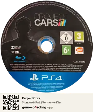 Project Cars PlayStation 4, PAL disc