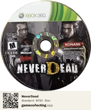 NeverDead Xbox 360, NTSC disc