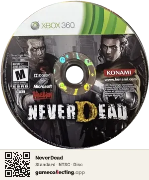 NeverDead Xbox 360, NTSC disc
