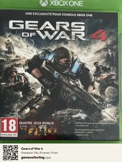 Gears of War 4 Xbox One, France box front
