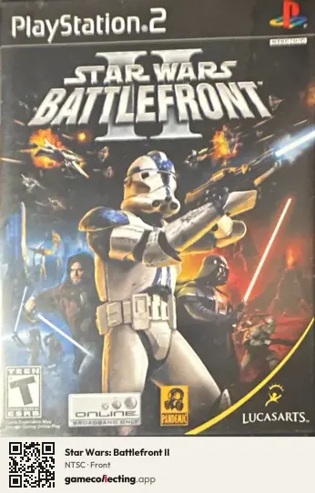 Star Wars: Battlefront II PlayStation 2, NTSC box front